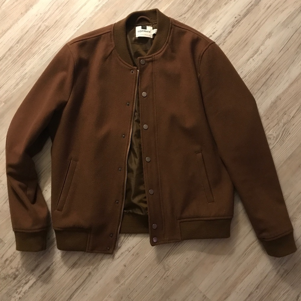 Topman Wool Bomber Jacket
